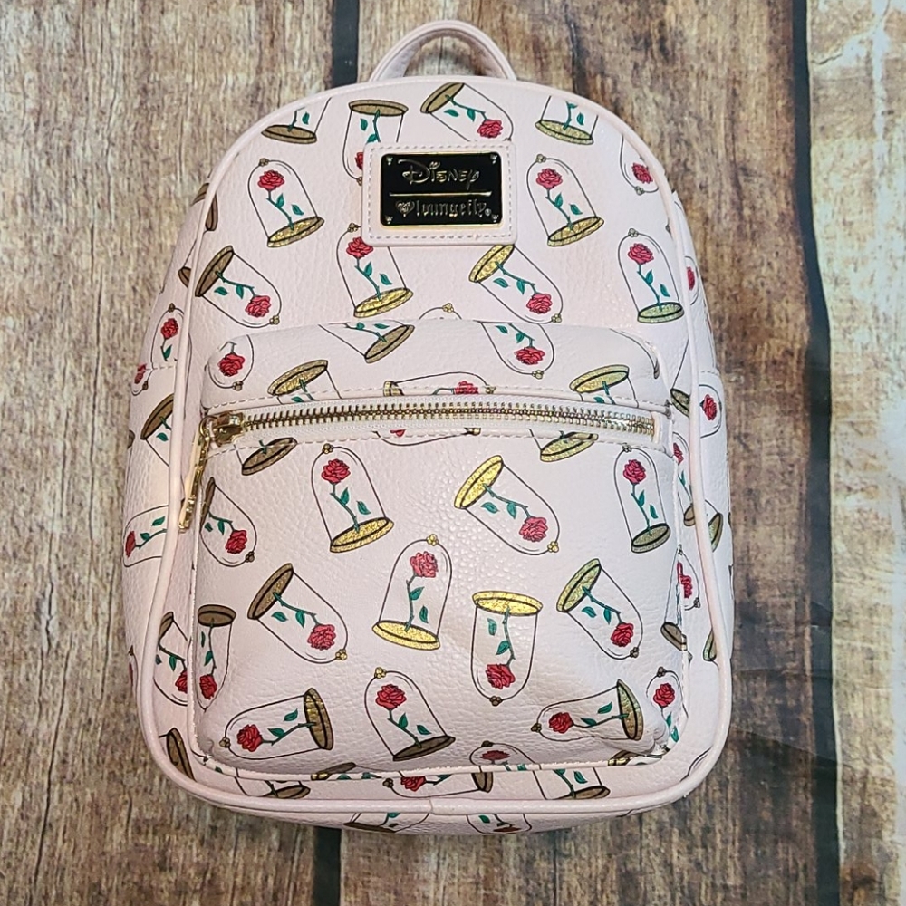 Rare OG Loungefly enchanted roses mini backpack vintage heart tag collectors